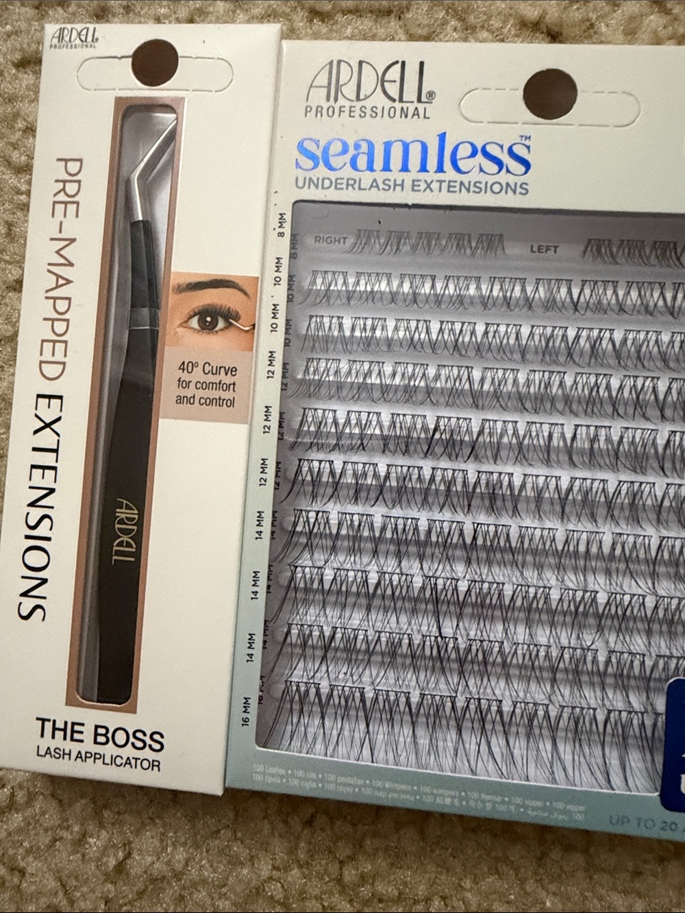Ardell Seamless Underlash Extensions & The Boss Applicator & duo bond